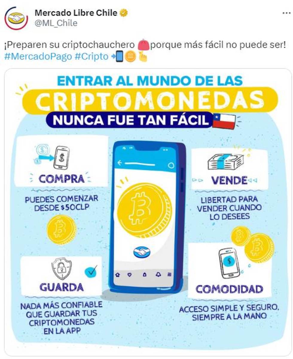 Mercado Libre Chile ya permite comprar y vender criptomonedas - Cripto247 -  Últimas noticias sobre Bitcoin, Ethereum, blockchain y criptomonedas