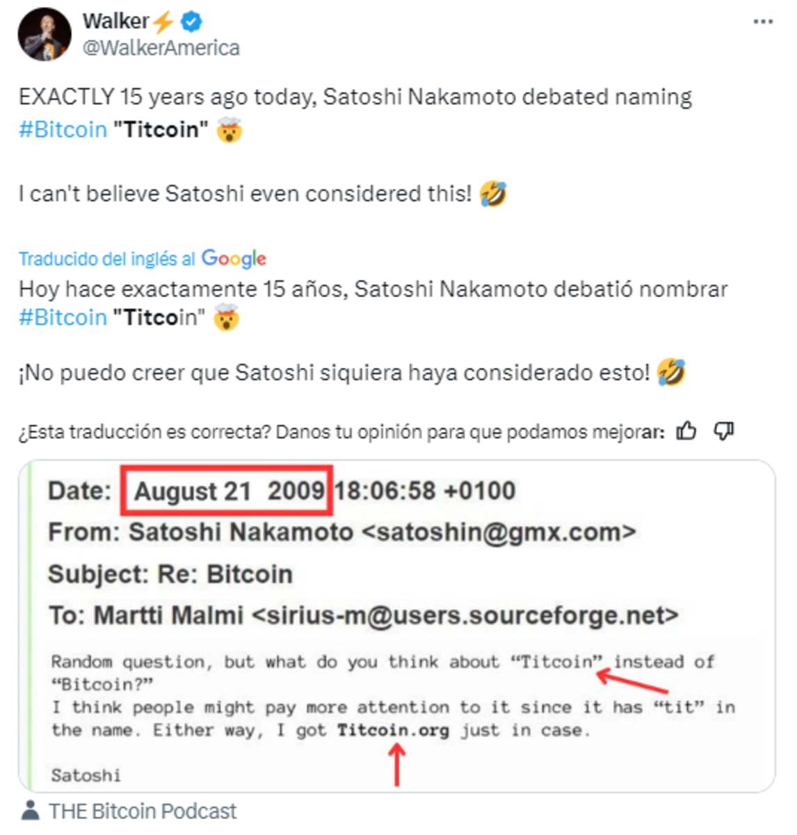 Revelaron el curioso nombre alternativo con el que Satoshi Nakamoto pensó  bautizar a Bitcoin - Cripto247 - Últimas noticias sobre Bitcoin, Ethereum,  blockchain y criptomonedas