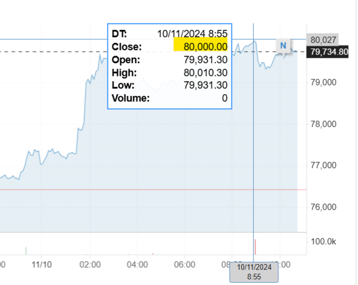 Histórico! El precio de Bitcoin superó los USD 80.000 - Cripto247 - Últimas  noticias sobre Bitcoin, Ethereum, blockchain y criptomonedas